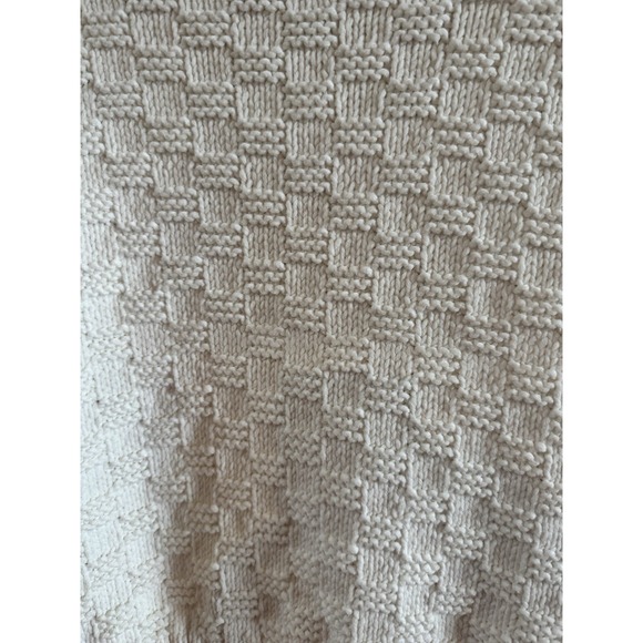 Talbots Chunky Cable Knit Woman's Size Xtra Small White Zip Up Sweater Classic - Picture 6 of 11